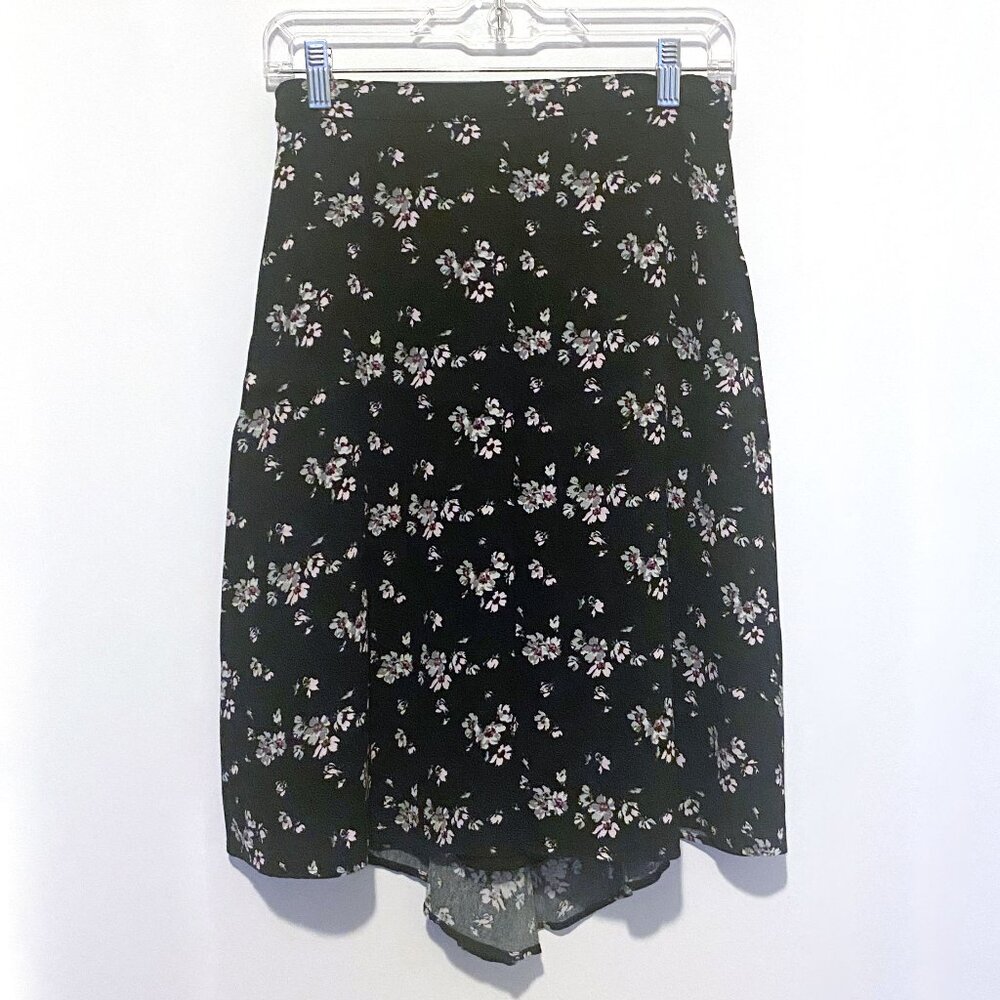Gap high/low floral print, midi skirt size 2